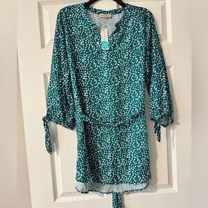 Segura Maternity Tie Sleeve Blouse - Green